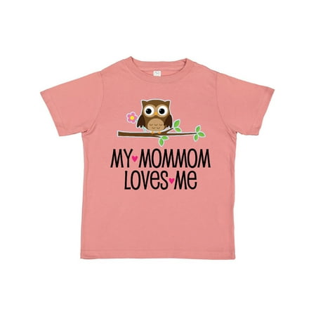

Inktastic My MomMom Loves Me Girls Owl Gift Toddler Toddler Girl T-Shirt