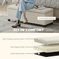 thumbnail image 5 of HOMCOM 47 Inches Storage Ottoman Bench, Foot Rest with Removable Lid, Beige, 5 of 9