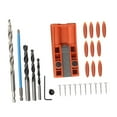 thumbnail image 4 of Juego de 28 brocas para carpintería, localizador de agujeros inclinados, plantilla para carpintería, profesional, multiusos, escala métrica e, 4 of 8