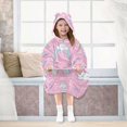 thumbnail image 7 of FORMRS Wearable Blanket Hoodie with Sleeves for Kids Cozy Flannel Sweatshirt, Ice Cream Rainbow Pattern, 7 of 7