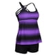 thumbnail image 1 of de Rayas de Gradiente de Talla Grande TOP & Boardshorts de de de Purple S, 1 of 9