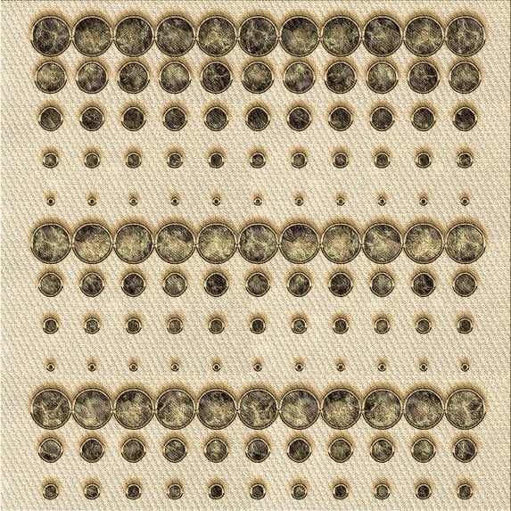 Ahgly Company Indoor Square Patterned Golden Blonde Gold Area Rugs, 8' Square