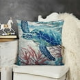 thumbnail image 2 of YINGXI Throw Blue Sea Animals Cushion Covers Both Printed Outdoor Decorative Pillow Cases 12x12in, 2 of 5