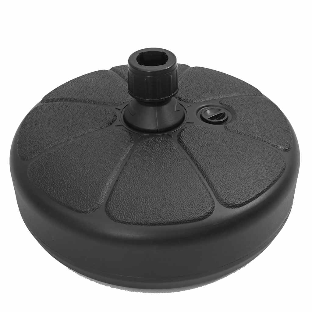 vidaXL 4 Gallon Capacity Black Patio Umbrella Base, Sand/Water Filled