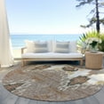 thumbnail image 6 of Addison Rugs Chantille Indoor/Outdoor Transitional Ikat Brown Washable Round Rug, 8' x 8', 6 of 6