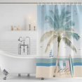 thumbnail image 4 of Summer Beach Chair Waterproof Fabric Shower Curtain,Coastal Palm Trees Canoeing Waterproof Fabric Shower Curtain for Bathroom Curtains Bathtubs Hotel Shower Curtains with 12 Hooks Standard 66x72, 4 of 8