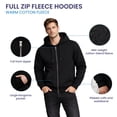 thumbnail image 5 of BILLIONHATS 24 Pack Wholesale Full Zip Hoodies ASSORTED MIXED SIZES, Bulk Cotton Fleece Zippered Sweatshirts for Men & Women, Shelter Donation, Shelters, Hoodie Case Black Color, 5 of 5