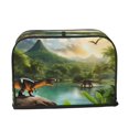 thumbnail image 2 of Sikiie Lake Forest Dinosaur Toaster Covers 2 Slice Dustproof Toaster Cover Bread Machine Cover, Dustproof Cover - 11.4" x 7.5" x 7.9", 2 of 7