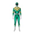 thumbnail image 2 of Green Ranger Costume Superhero Cosplay Warrior Jumpsuit Full Body Spandex Bodysuit Halloween Dress Up Party Outfit for Adults Men Power Ninja Ranger Battle Suit, 2 of 6