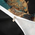 thumbnail image 4 of Castle Fairy Elegant African Queen Twin Duvet Cover,Serene Lotus Koi Fish Twin Bedding,Teal Gold White,Black Reversible,2pcs,No Comforter,1 Duvet Cover and 1 Pillowcase, 4 of 6