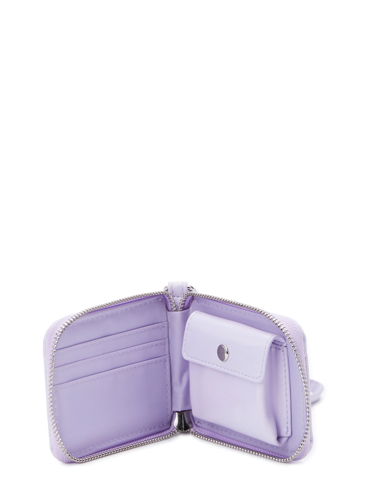 No Boundaries Women's Quilted Wristlet Wallet, Purple