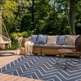 thumbnail image 2 of Chevron Zig-Zag Indoor/ Outdoor Area Rug, 3'5" x 5'5", Grey, 2 of 9