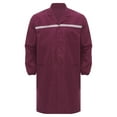 thumbnail image 3 of Alvivi Unisex Mens Womens Cotton Factory Work Jacket Mechanical Reflective Strips Workshop Lab Coat Burgundy M/小号, 3 of 7