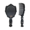thumbnail image 1 of EeaseCA 1 Set Mini Comb and Mirror Smoothing Hair Comb Mirror Small Comb Mirror (Black), 1 of 7