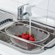 thumbnail image 3 of Kearding Escurridor retráctil con mango de goma, colador ovalado de acero inoxidable, escurridor de verduras, novedad de 2020 Cocina y Comedor 24*34*11cm Kearding HA1503-02B, 3 of 6