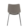 thumbnail image 5 of Lumisource Robbi Contemporary Dining Chair in Black Steel and Grey Faux Leather - Set of 2, 5 of 8