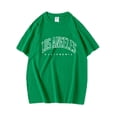 thumbnail image 3 of Graphic Tennis Tees for Women T-Shirts/ Short Sleeve T Shirt Men's Women's Wide Ancient Trend Text Style Pure Half Sleeve Summer Green XL, 3 of 3