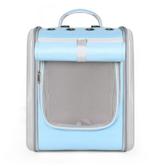 Mochila para gatos, mochila portamascotas transparente y transpirable de gran capacidad para gatos y gatitos