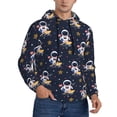 thumbnail image 2 of Naloa Astronaut Surfing Men's Casual Hooded Collar Drawstring Hoodies Pullover Sweatshirts Casual Long Sleeve Shirts-X-Large, 2 of 7