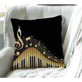 thumbnail image 5 of Old Vintage Abstract Piano and Music Note Cotton Linen Throw Pillow Case Home Decorative Cushion Cover for Sofa Couch Bedding 18x18 Inches, 5 of 5