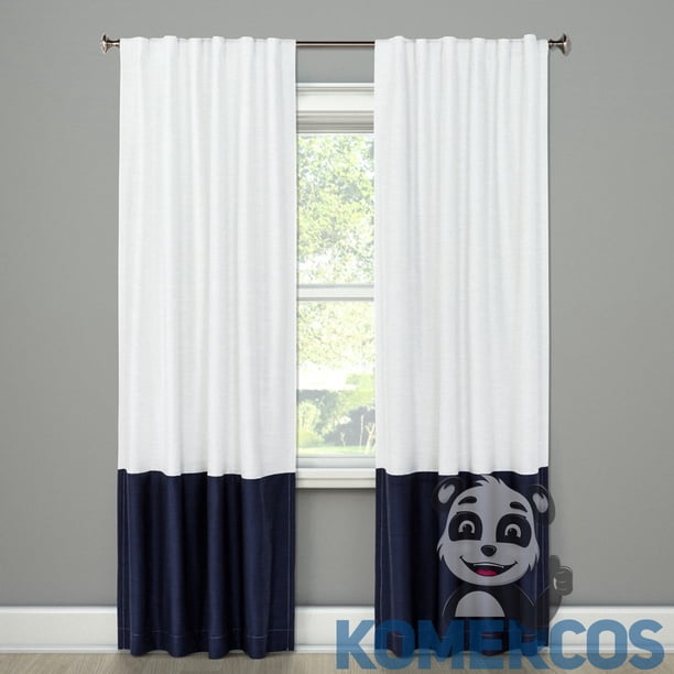 Project 62 95"x50" Blackout Color Block Curtain Panel Blue - Walmart