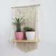 thumbnail image 4 of Estante colgante de pared de macramé, estante colgante flotante de madera de un solo nivel, organizador, decoración de pared, 4 of 8