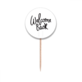 thumbnail image 1 of Welcome Back Quote Art Deco  Fashion Toothpick Flags Round Labels Party Decoration, 1 of 3
