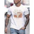 thumbnail image 1 of Texas Graphic Men's Short Sleeve T-shirt, Comfy Stretchy Trendy Tees For Summer, Casual Daily Style Fashion Clothing, 1 of 6