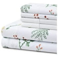 thumbnail image 3 of Ultra Soft Silky Deep Pocket Rich Printed Bedding Rayon from Bamboo All Season 6 Pieces Sheet Set with 4 Pillowcases, Colorful Floral Forest Pattern Queen Size, 3 of 8