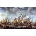 thumbnail image 3 of Jan Abrahamsz Beerstraaten 24x16 Black Modern Framed Museum Art Print Titled - The Battle of Terheide (1653 - 1666), 3 of 5