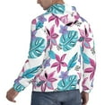 thumbnail image 6 of Pofeuu Hawaiian Style Print Mens Casual Hooded Collar Drawstring Hoodies Pullover Sweatshirts Casual Long Sleeve Shirts-Small, 6 of 7