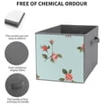 thumbnail image 5 of Collapsible Oxford Fabric Storage Cubes with Handles, Large Mid Foldable Oxford Cloth Bins Set of 2/6, Closet Organizers for Shelves Clothes Home Kitchen Toy - Rose Pattern-1, 5 of 7
