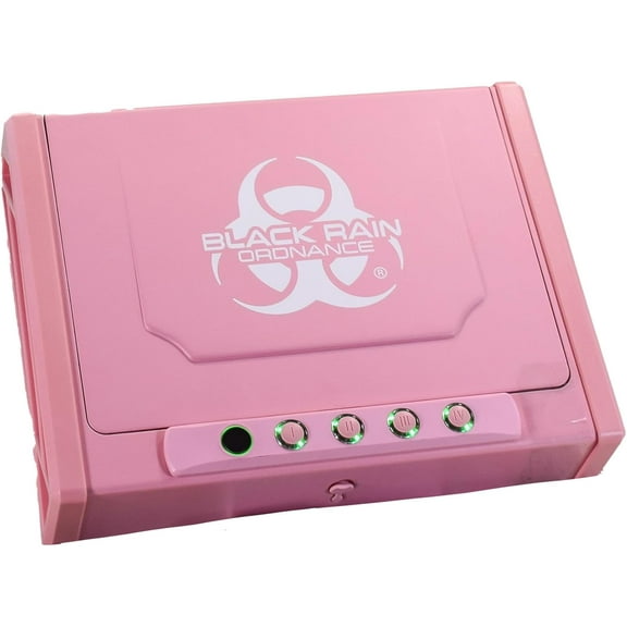 Gun Safe for Handguns, w/Biometric Fingerprint or Keypad Lock, Hardened Steel Lock Box for Home, Bedside, & Vehicle