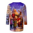 thumbnail image 5 of Camisas Navideñas Para Mujer Tops de Cuello Redondo Blusa Informal Suelta Con Manga 3/4 Y Estampado Navideño Odeerbi  ODB197871, 5 of 5