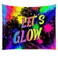 thumbnail image 1 of Tapestry Lets Glow Fluorescente para pared, 150 x 150 cm, microtela, 1 of 2