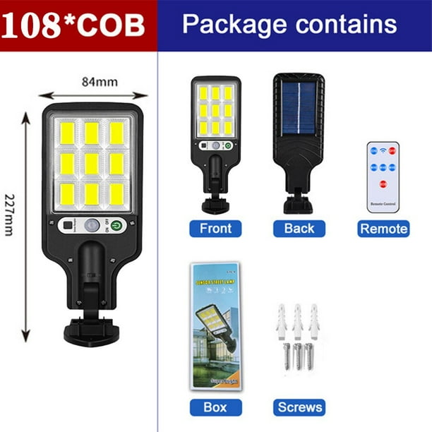 Farolas solares para exteriores, lámpara Solar con 3 modos de luz, Sensor de movimiento impermeable, iluminación de seguridad para jardín, Patio, camino