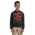 thumbnail image 2 of Awkward Styles Halloween Youth Sweatshirt Girls Boys Orange Bats Crewneck Tops for Kids, 2 of 5