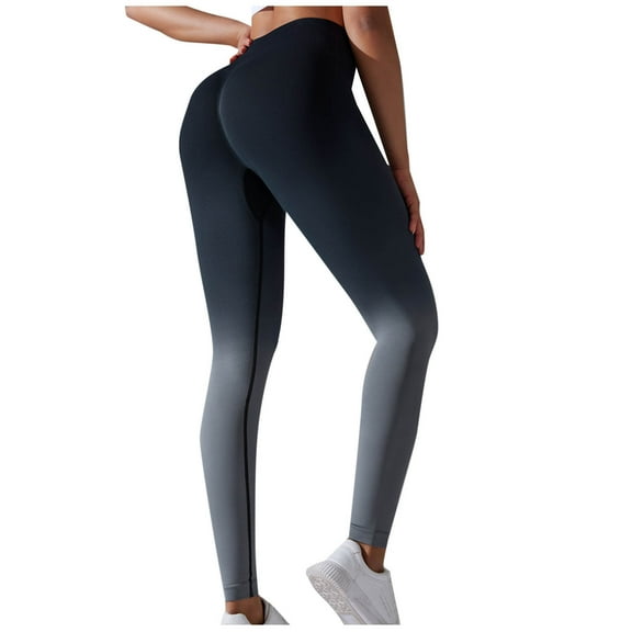 Women Tight Legging Yoga Pants Gradients Pant Trousers Running Pant High Waisted Pants Athletic