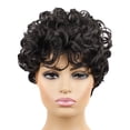 thumbnail image 4 of SUCS Short Hair Ladies Small Curly Wig Head Set Short African Female Curly Hair Head, 4 of 5