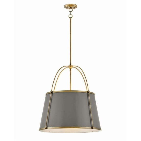 4895LDB Hinkley Lighting Clarke - 4 Light Large Pendant in Traditional-Transitional Style - 24.5 Inches Wide by 25.25 Inches High-Lacquered Dark Brass