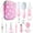 Pink, variant on Lilian&Gema Baby Grooming and Healthcare Kit, 15PCS Newborn Nursery Safety Set with Thermometer Nail Clipper Brush Comb, Baby Care Kit for Infant Toddlers Baby Boys Girls