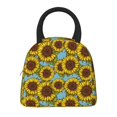 thumbnail image 3 of Vsdgher Insulated Lunch Bag Simple Bento Cooler Bag Lunch Tote Bag , Suitable for picnics, school, work (Sunflowers Print ), 3 of 5