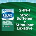 thumbnail image 3 of Colace 2-in-1 Stool Softener + Stimulant Laxative Tablets (Pack of 3), 3 of 6
