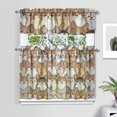 thumbnail image 2 of Dog Print Kitchen Curtains 36 Inch Short - 3 Panel Set, Cute Puppy & Floral Design, Rod Pocket Pet Lover Curtains 100% Polyester, Paw & Bone Pattern for Kitchen, Living Room, Bedroom, Easy Wash, 2 of 6