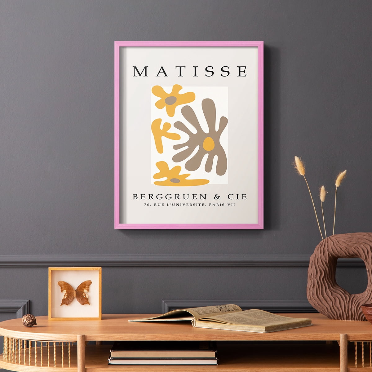 Matisse CCCXLIII in Pink Solid Wood 8 x 10 Framed Print
