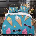 thumbnail image 3 of 3D Ice Cream Printed Comforter Cover Set Children Adult Unique Design Bedding Set Bedroom Decor,King (90"x104"), 3 of 5