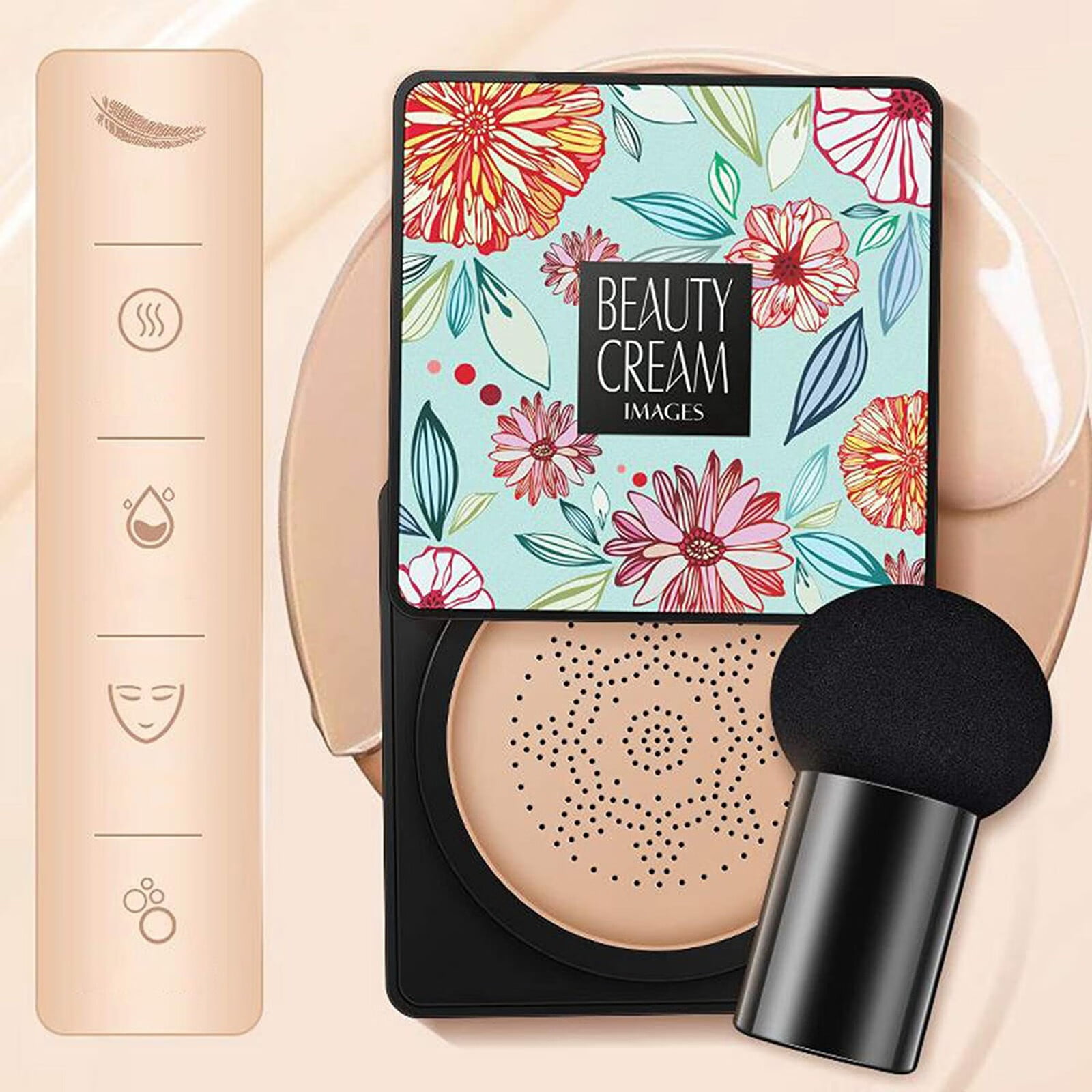  Exte WATER SHINE Air Cushion BB Cream Waterproof Brighten  Concealer Foundation with Mushroom Puff Sponge (Natural Colour) : Beauty &  Personal Care