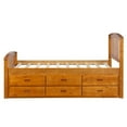 thumbnail image 5 of Private Jungle Solid Wood Twin Size Bed with Storage, Platform Bed with 6 Drawers-Oak, 5 of 9