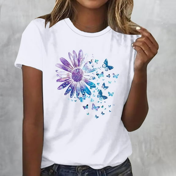Blmnix Cotton Shirts Shirts for Women Graphic T Shirts Pullover T Shirts Short Sleeve Crew Neck White Womens Oversized Tee Shirts,XXL