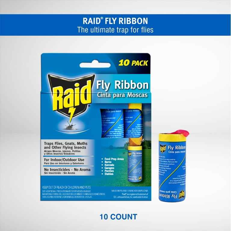Raid Fly Ribbon, 10 Pack - 10 pack